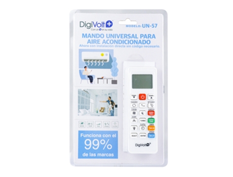 Mando A Distancia Universal De Aire Acondicionado Un-57 Digivolt (Blanco)
