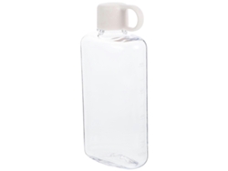 Botella de agua deportiva portátil plana con sello de copoliéster Rosewell para actividades al aire libre.