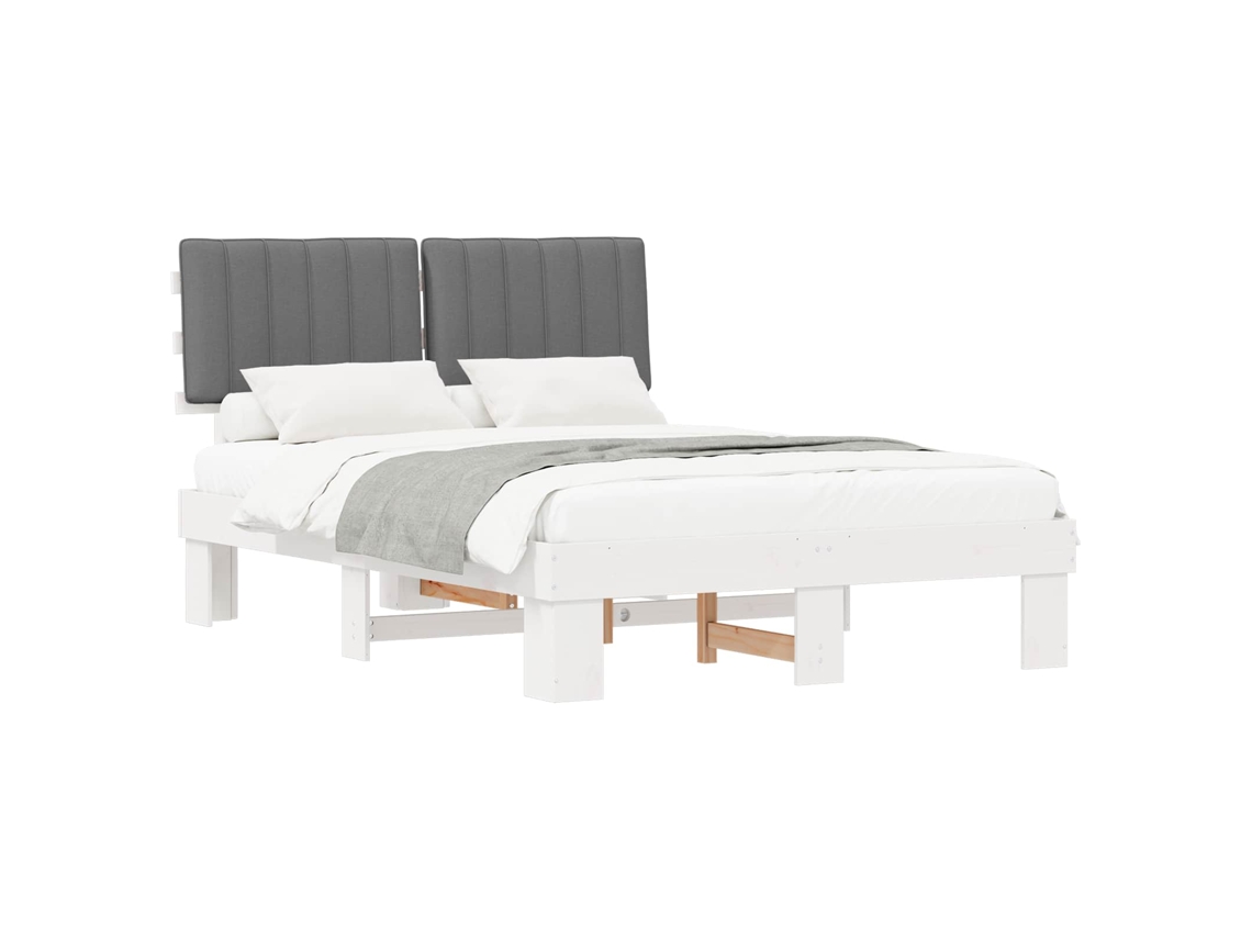 Maison Exclusive - Estructura De Cama Con Cabecera Tapizada Gris Claro