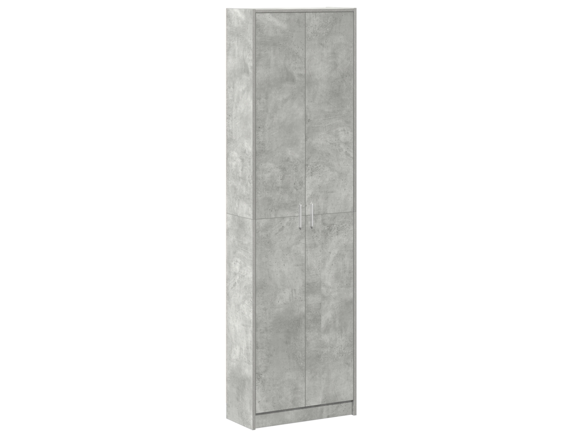 Armario Gris Concreto Madera Ingenierizada Vidaxl Gris Tablero De Partículas (55x25x189 Cm)