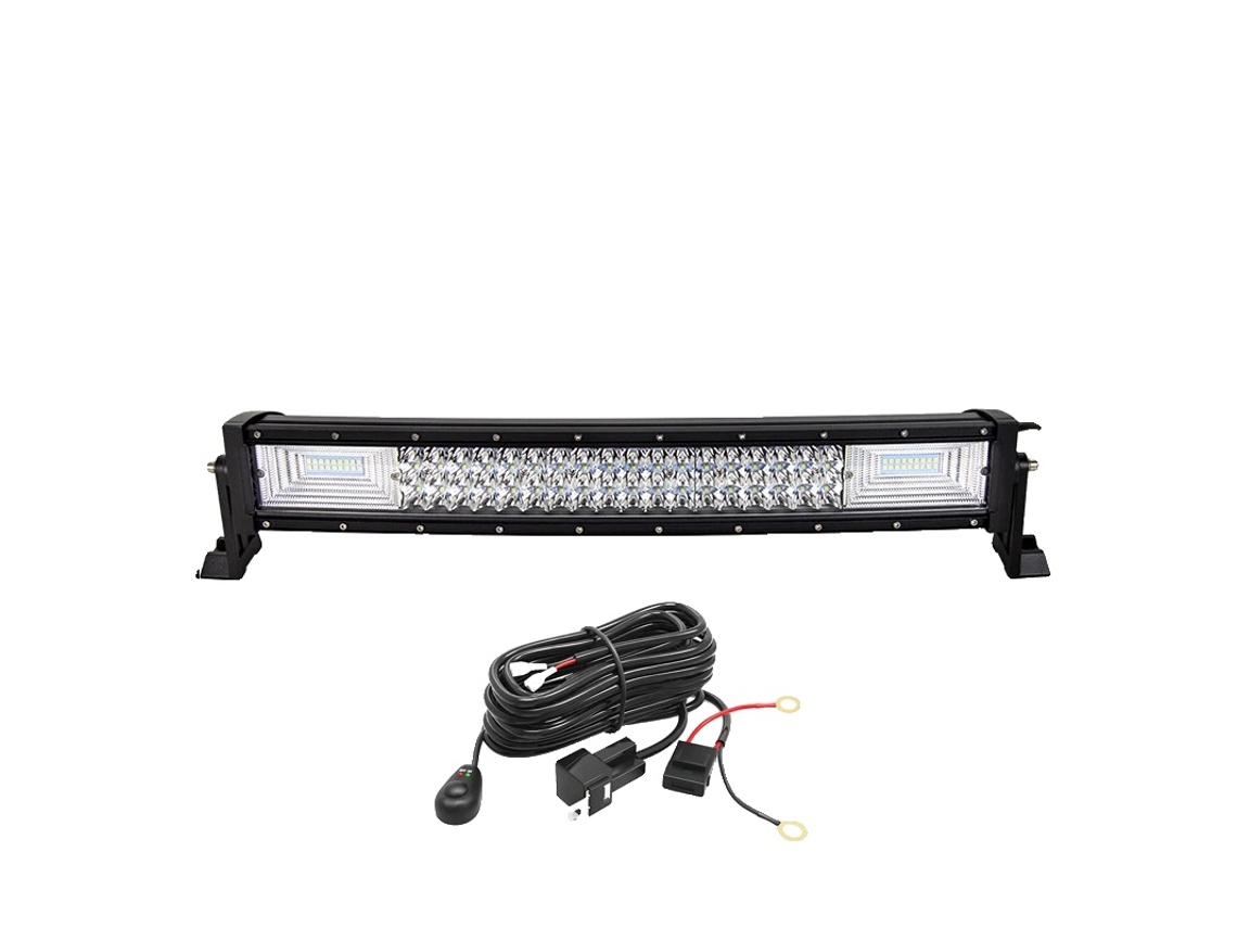 Barra de luces LED, diseño curvo, tecnología de haz combinado, 22 pulgadas con kit de cableado OEM