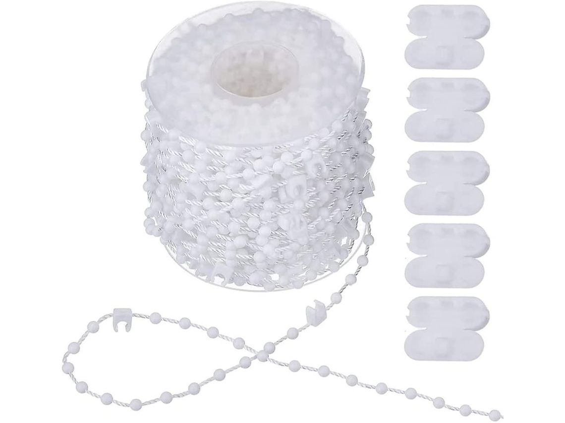 Rebe-cadena Para Persianas Verticales De 20m Y 5 Conectores De Cordón - Accesorios Para Lamas De 89mm