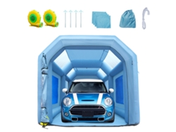 VEVOR Cabina de pintura inflable carpa de pintura automotriz 20 x 10 x 8 pies sistema de filtración 2 ventiladores
