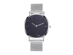 Reloj De Pulsera Para Hombre Zhoulianfa De Acero Con Correa De Malla Cuarzo Plata