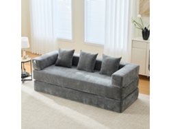 Sofá Modular 2 Plazas - Chenilla, Superblando, Con Bolsillos Laterales - Gris Oscuro
