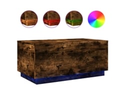 Maison Exclusive - Mesa De Centro Con Luces Led Roble Ahumado 90x50x40 Cm