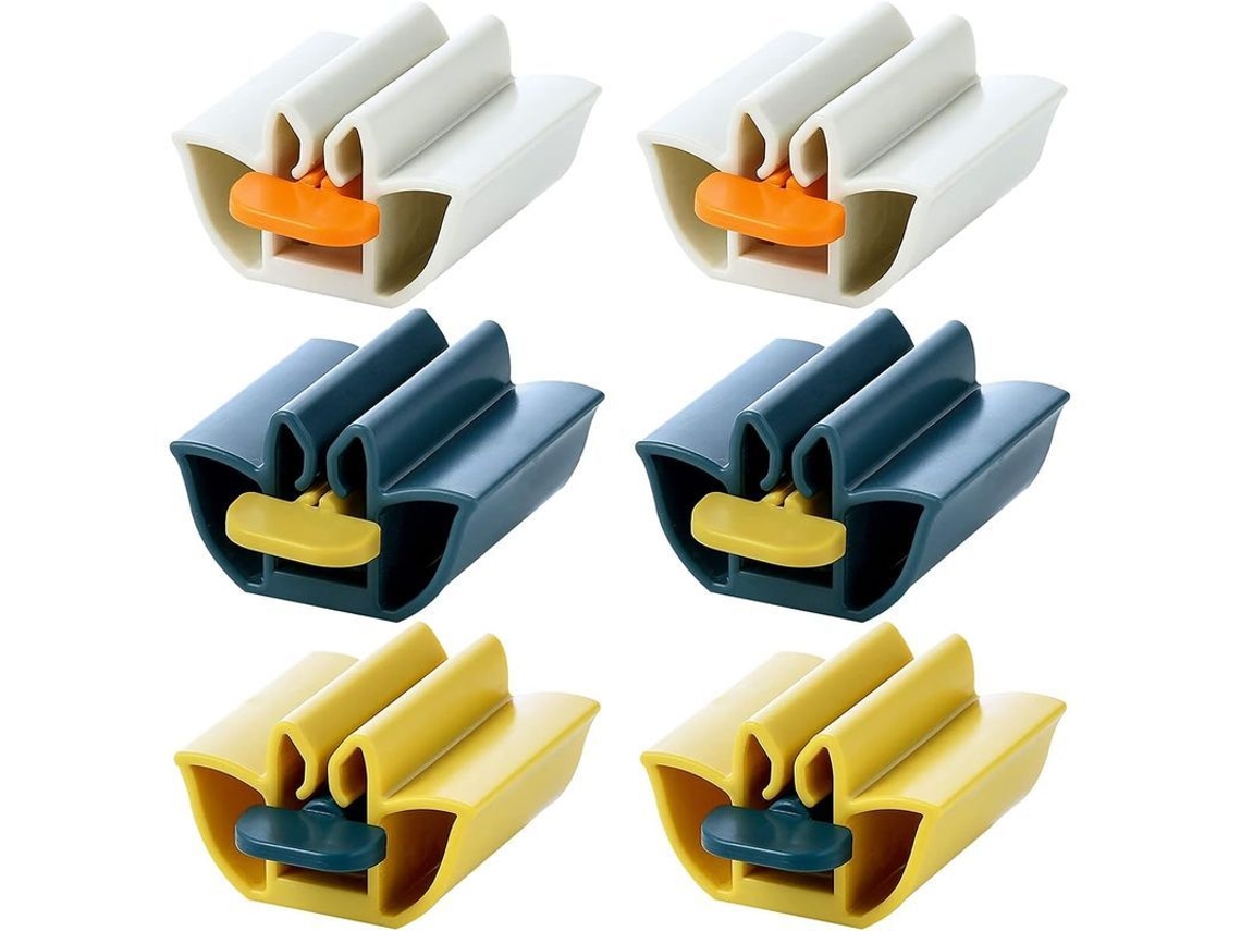 Juego De Dispensadores De Pasta De Dientes, 6 Piezas, Soporte Giratorio, Dispensador De Pasta De Dientes