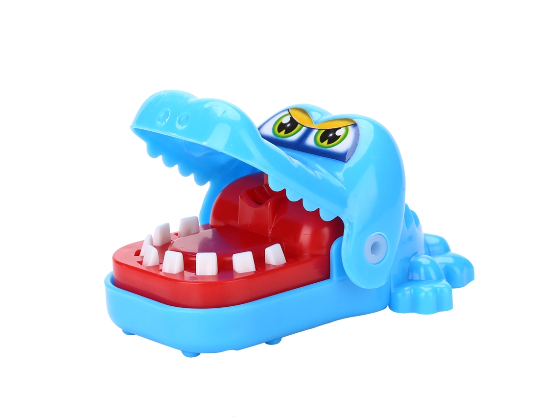 Ats-juguete De Cocodrilo Cartoony Para Morder Dedos Juego Familiar Divertido Juguete Para Niños Regalo Azul