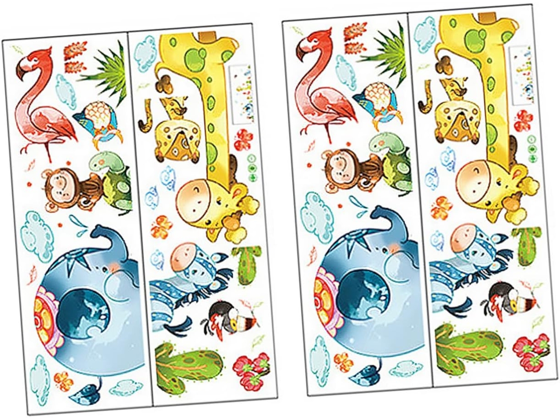 Pegatinas Decorativas Niñas: Diseños Animales Dibujos Animados Decoración Paredes Infantiles.