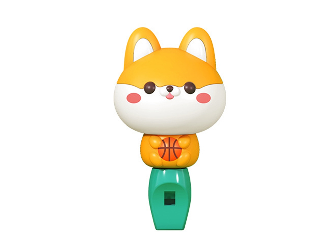 Silbato De Dibujos Animados Adorable Para Niños Con Cordón, Juguete De Plástico Portátil, Shiba Inu
