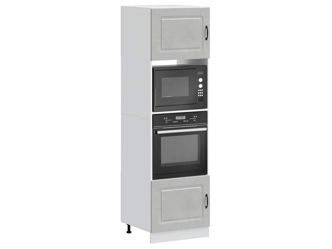Muebles de cocina - Armarios para horno, 2 piezas, Kalmar Wood Derivatives, color gris cemento HARLANV1