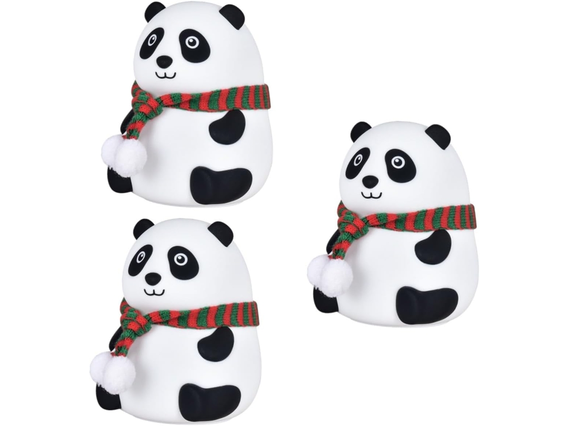 Lámparas De Noche Recargables De Silicona Con Forma De Panda, Con Luz Táctil Colorida Para Niños Y Niñas.
