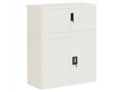 Archivador 90x40x110 cm Acero Blanco MAISON EXCLUSIVE