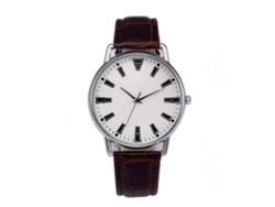 Reloj De Pulsera Analógico Clásico Vintage De Cuarzo Casual Para Hombre Y Mujer (blanco Marrón)