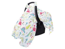 Funda de muselina transpirable Eifson para asiento de coche de bebé, ideal para verano, primavera, días calurosos y climas cálidos (Dinosaurios)