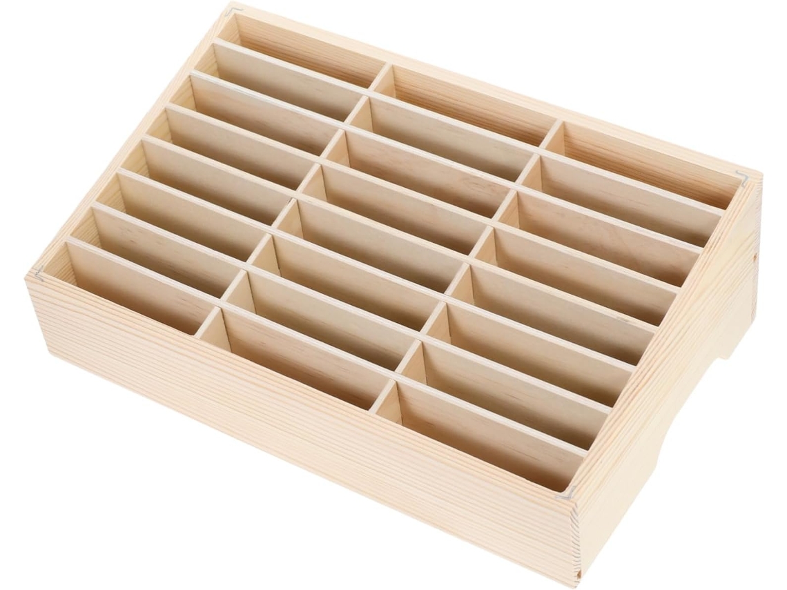 Caja organizadora de madera SFUSHOS para teléfono móvil