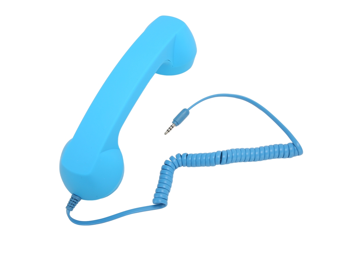 Teléfono Con Cable Retro, Resistente A La Radiación, 3,5 Mm, Para Teléfono Móvil/ordenador, Azul Cielo.