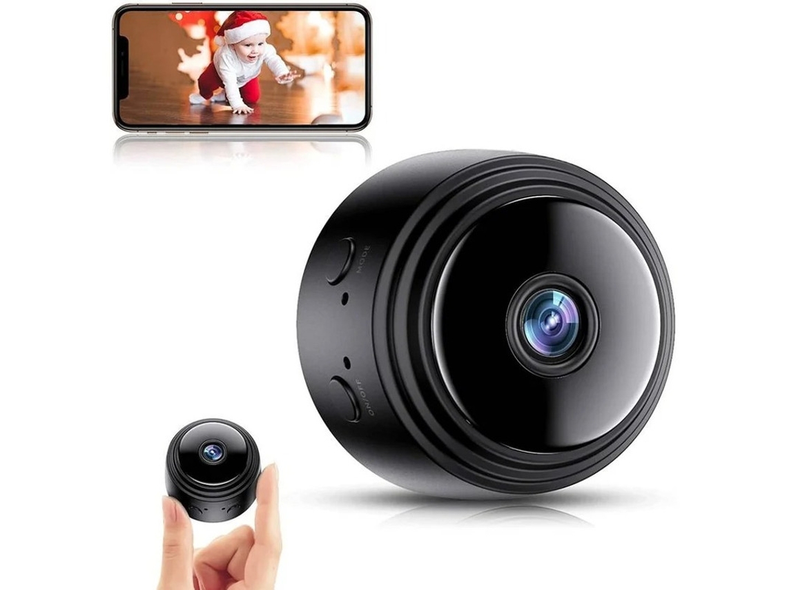 Mini cámara espía, vigilancia inalámbrica Full HD 4K Wi-Fi, cámaras espía ocultas con visión nocturna y detección de movimiento Yizhood (negra)