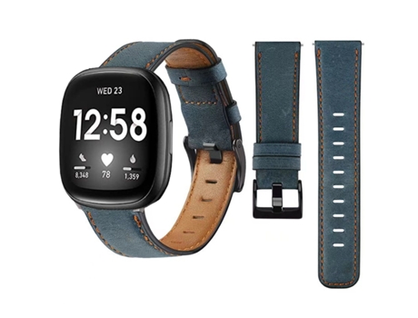 Correa Vintage Leather para Fitbit by Google Versa 2 Azul