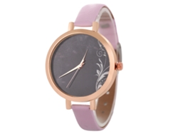 Reloj De Pulsera De Cuarzo Para Mujer Con Correa De Cuero Rosa, Estilo Moderno, Regalo Elegante.