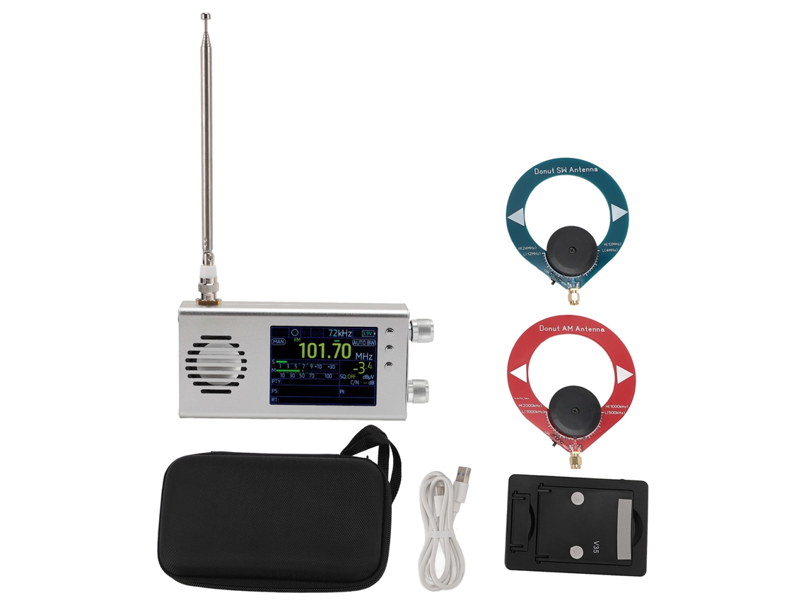 Radio portátil con pantalla LCD de 3,2 pulgadas y batería de 5000 mAh