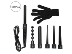 Set De Rizador De Pelo Cerámico Intercambiable 6 En 1 Con Guante Antiquemaduras