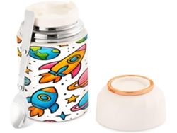 Cartoon Planet Tarro Térmico Para Alimentos 500 Ml Boca Ancha Doble Pared Acero Inoxidable Incluye Cuchara ...