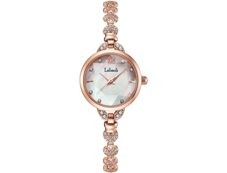 VEANXIN Pulsera de diamantes Relojes de pulsera para mujer-oro rosa