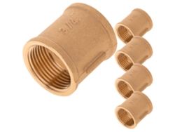 Pack De 5 Unidades De Enchufe Hembra De Latón Zincado 3/4 Para Instalaciones De Agua PRIMEMATIK.COM