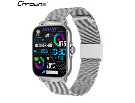 Smartwatch CHRONUS Llamadas Bluetooth Monitorización de Salud Deportiva de Frecuencia cardiaca y Tensión arterial