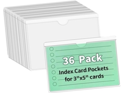 Paquete De 36 Fundas Adhesivas Transparentes Para Archivar Y Clasificar Documentos.
