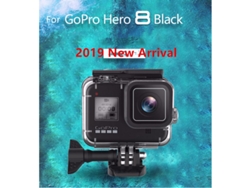 Cubierta de carcasa impermeable de 60M para Go Pro Hero 8, cubierta protectora de buceo negra para buceo submarino para Go Pro 8, accesorios predeterminados