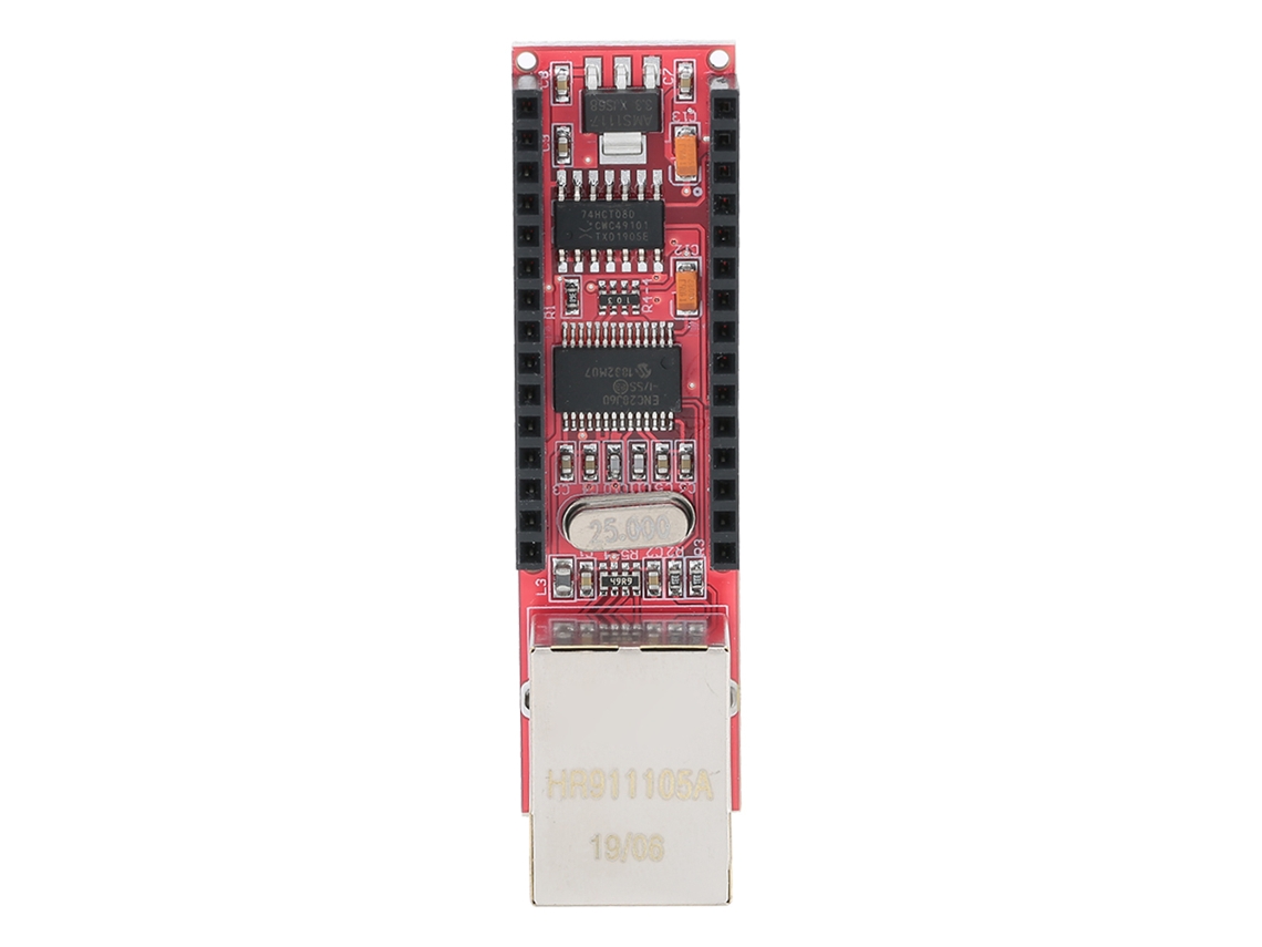 Tarjeta De Red Ethernet Enc28j60 V1.0 Para Arduino Nano Con Chip Profesional Y Blindaje.
