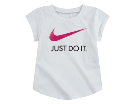 Camiseta de Niños NIKE KIDS Swoosh Lt Just It Blanco (18 meses)