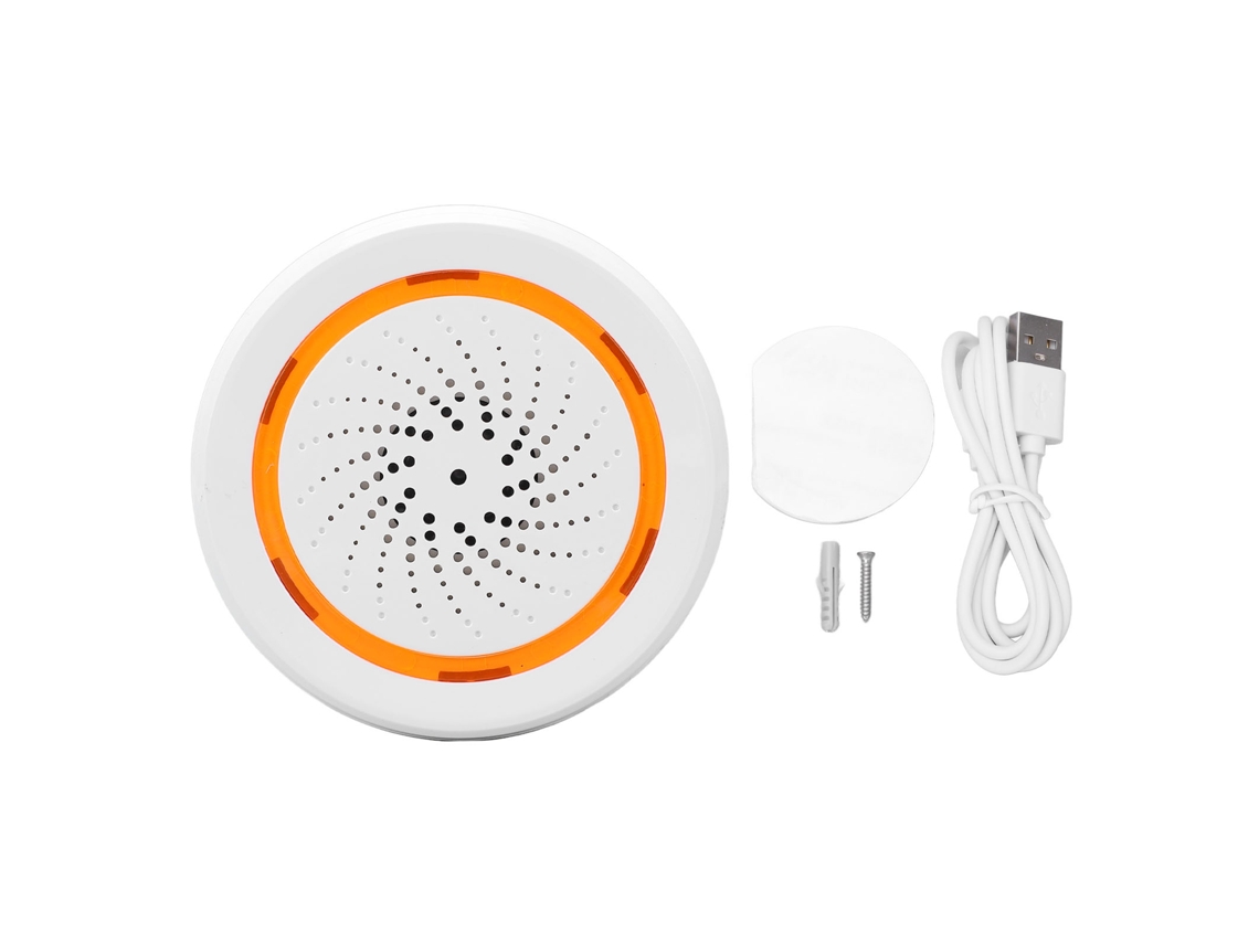 Alarma Inteligente De Sonido Y Luz Inalámbrica 2.4ghz Con Control Remoto Por App Zigbee Para Hogar