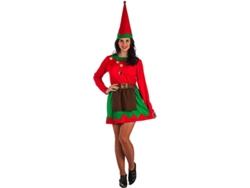 Disfraz de Mujer DISFRAZZES Elfa Roja Y Verde (Talla: Talla Universal)