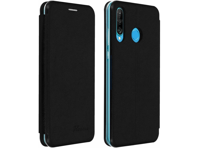 Funda Huawei P30 Lite, P30 Lite XL AVIZAR Piel Negro