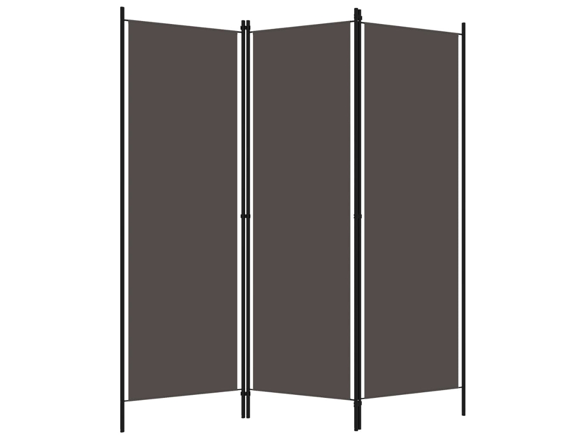 Biombo | Biombo de 3 paneles para dormitorio, 150 x 180 cm, antracita, WSD750618, Adorável Casa