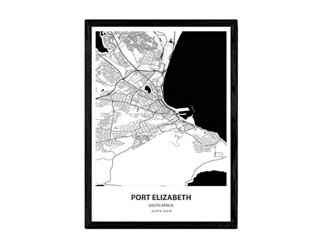 Poster NACNIC Mapa de Port Elizabeth Sudáfrica (A3)