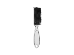 (plata) Cepillo De Pelo Con Degradado, Tijeras, Cepillo De Limpieza, Mango De Cuero Artificial