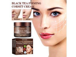 Crema facial reafirmante de té negro: fórmula hidratante, fortalecedora y reductora de poros para una piel joven.