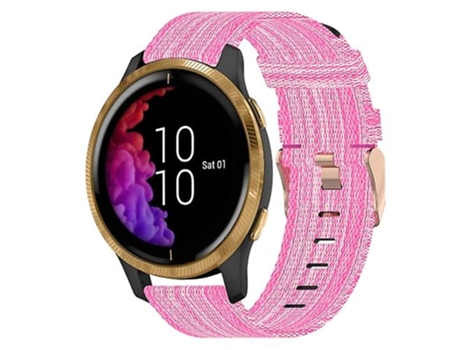Correa para reloj Garmin Venu de nailon rosa de 20 mm VENISYMLIS