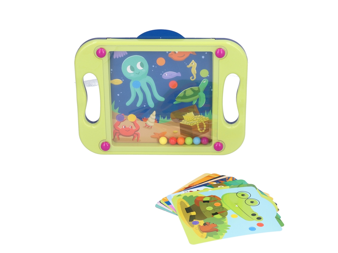 Ats-juego De Perlas Plásticas Tablero De Rompecabezas Laberinto De Bolas Equilibrio Educatsivo Juguete Verde