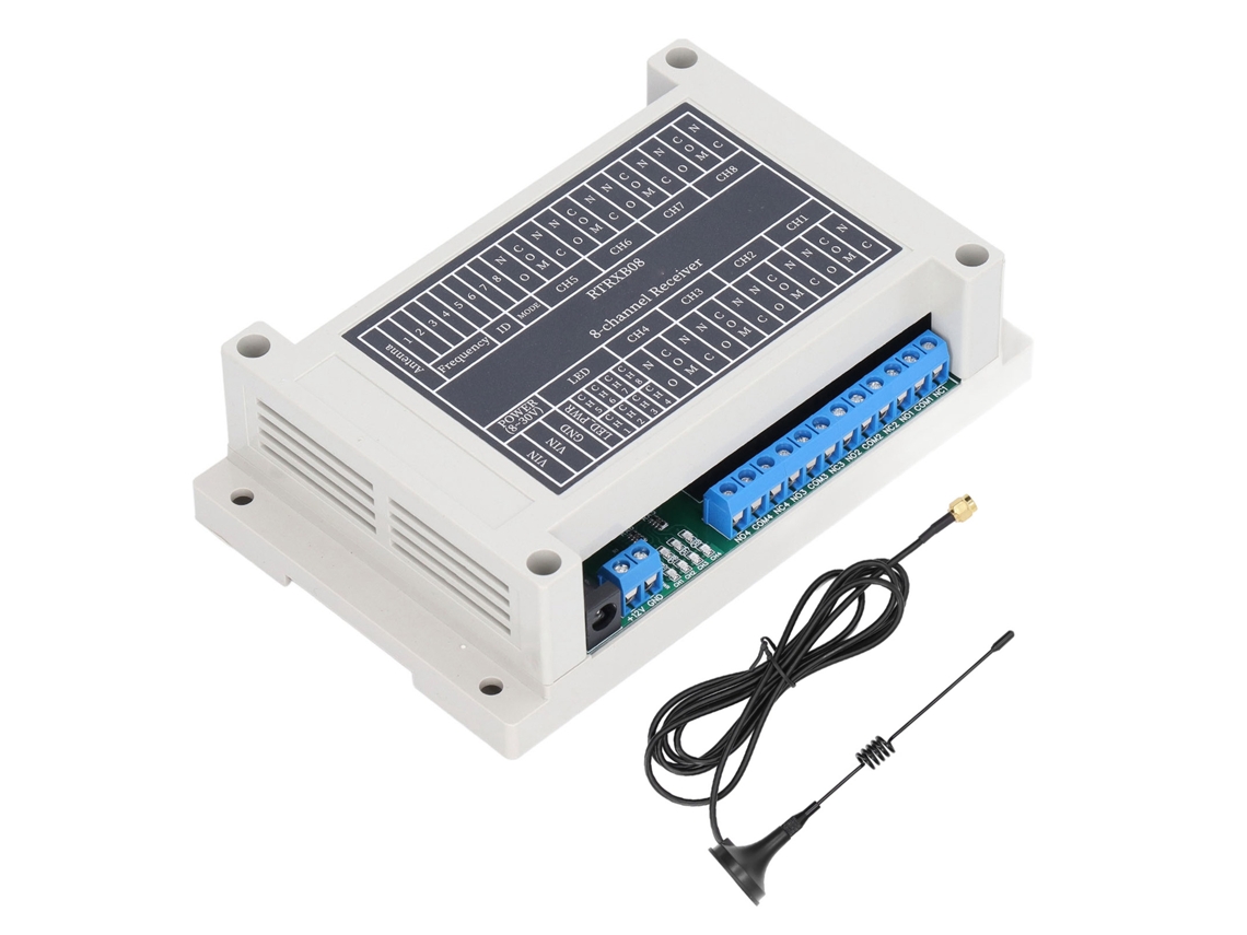 Módulo de control remoto de 8 canales, receptor de relé inalámbrico, placa de CC 8-30 V
