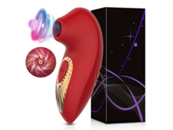 Vibrador MDUG para mujer con ventosa vaginal de silicona (rojo)