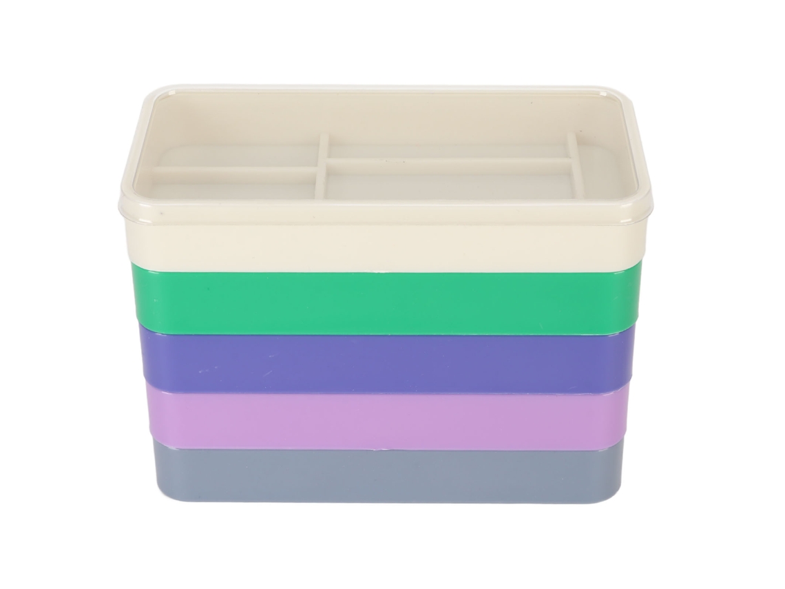 Caja De Almacenamiento Apilable De 5 Niveles Para Piezas De Reloj Con Compartimentos.