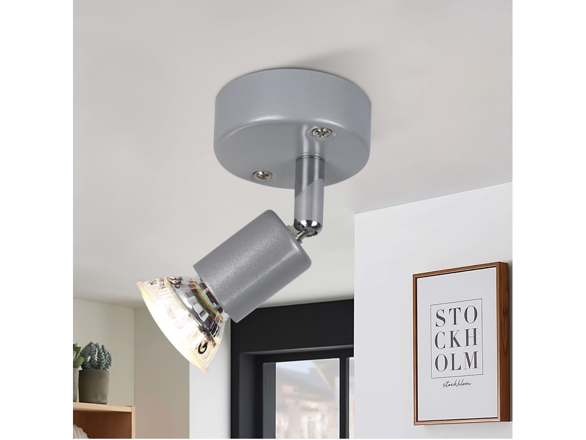 Foco de techo LED ajustable GU10 de 1 bombilla para sala de estar, industrial, Nettlife