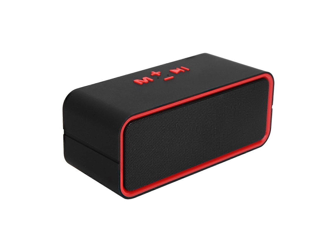 Altavoz estéreo portátil Yunzii inalámbrico Bluetooth 5.0 con subwoofer para ordenador portátil - Rojo
