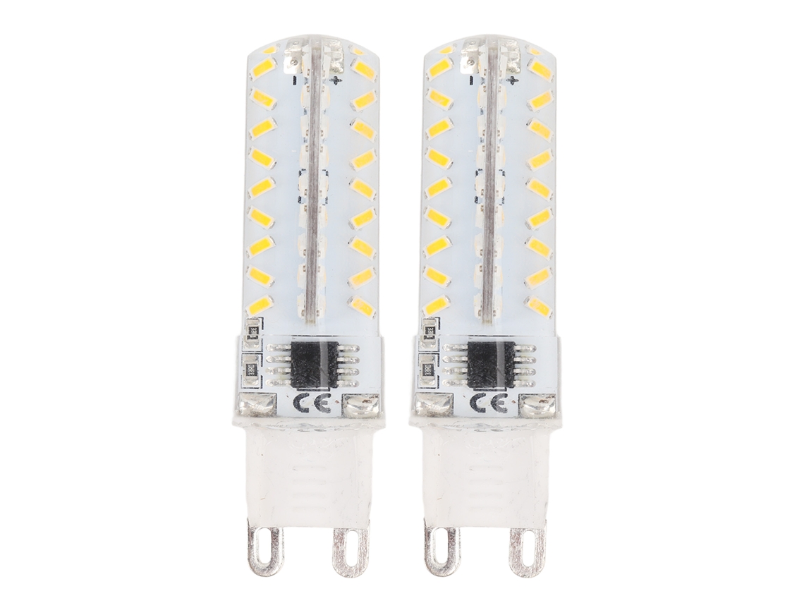 2026-2pcs Bombillas Led G9 Regulables 72 Leds 5w 3000k Luz Blanca Cálida 220v Sustitutos