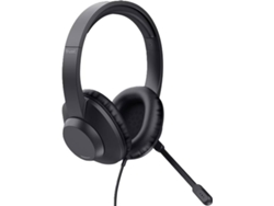 Auriculares con cable TRUST Ayda Max (Over Ear - Micrófono - Negro)